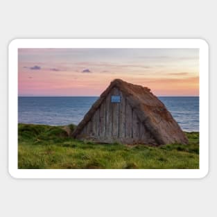 Seaweed Drying Hut, Freshwater West, Pembrokeshire Sticker